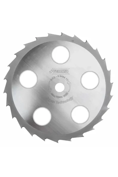 Motorlu Tırpan Japon Bıçak Daire Testere 255mm Delikli Gri - Resim 2