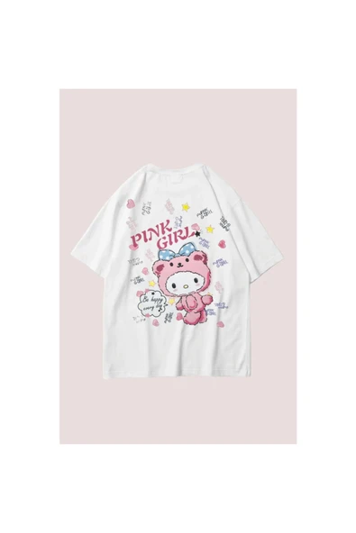 PINK  GIRL özel tasarım model baskılı Tshirt - 1
