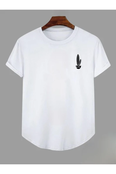 Kaktüs Baskılı Original Ünisex Yazlık T-shirt - 3