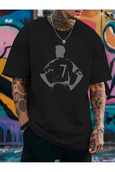 CR7  tasarım Baskılı özel Unisex Tshirt ürün görseli