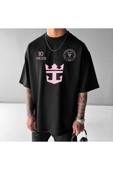 Lionel Messi Inter Miami tasarım Baskılı özel Unisex Tshirt ürün görseli