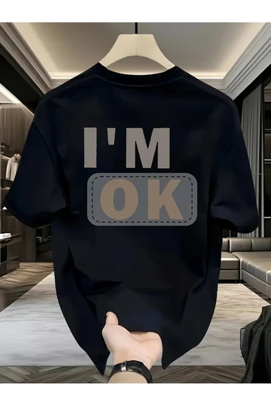 I'M OK Baskılı Oversize Tshirt - 2
