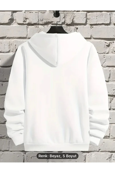 YUKARI BAK Renkli Kanguru Cepli Kapüşonlu Sevgili Kombinli 2li paket Sweatshirt - 2