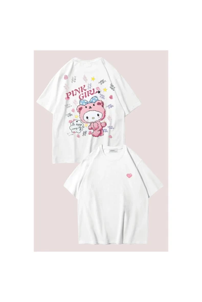 PINK  GIRL özel tasarım model baskılı Tshirt - 2