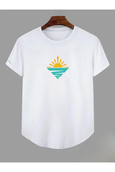 Deniz Baskılı Original Ünisex Yazlık T-shirt - Resim 4