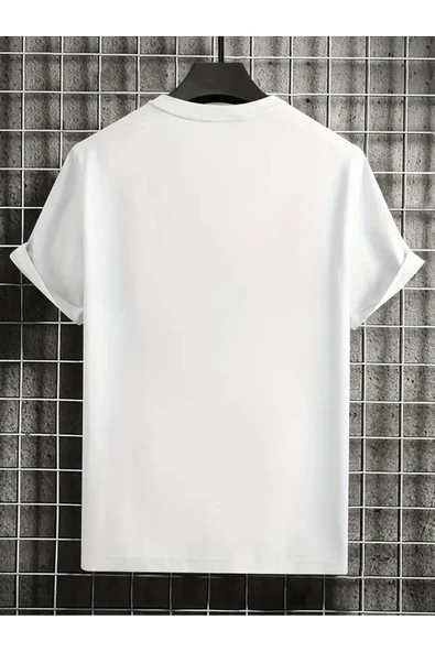 Oversize Los angeles Calıfornıa Baskılı T-shirt Unisex Pamuklu Bisiklet Yaka Kısa Kollu - 5