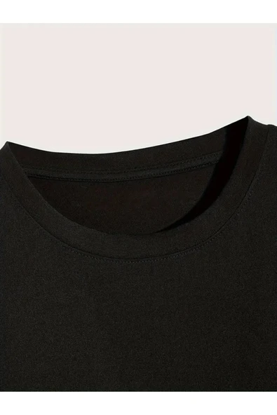 Oversize Los angeles Calıfornıa Baskılı T-shirt Unisex Pamuklu Bisiklet Yaka Kısa Kollu - 9