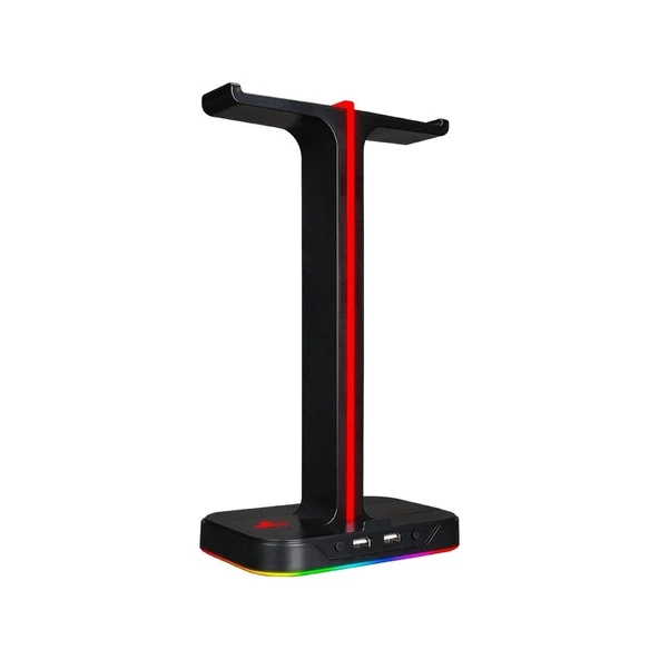 GameBooster HS01 RGB Aydınlatmalı Aksesuar ve İkili Kulaklık Standı