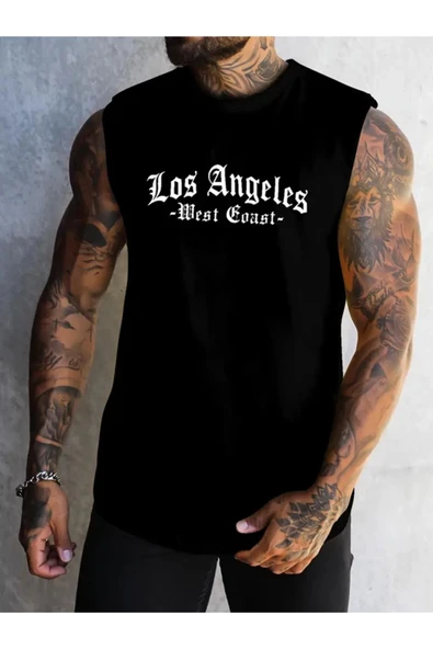 Los Angels Mest Coach tasarım Baskılı özel Unisex Kolsuz  Tshirt ürün görseli