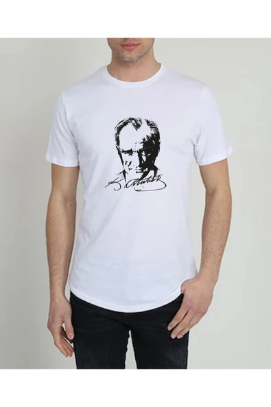 Atatürk Baskılı Original Ünisex Yazlık T-shirt - Resim 5