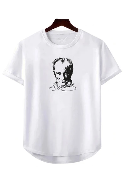 Atatürk Baskılı Original Ünisex Yazlık T-shirt - Resim 4