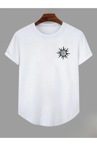 Güneş Baskılı Original Ünisex Yazlık T-shirt - 6