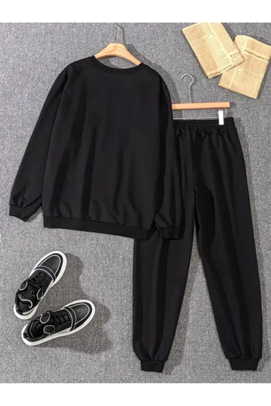 Eşofman Takımı  NewYork Baskılı Unisex Kışlık Kalın Pamuklu Sweatshirt Ve Eşofman Altı 2' Li Set - 8