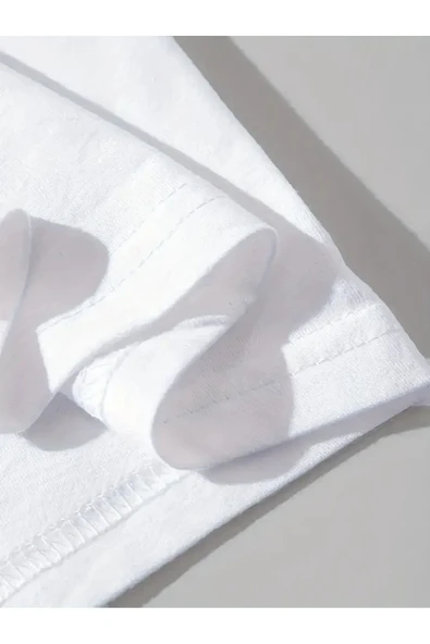 Oversize Calıfornıa Baskılı T-shirt Unisex Pamuklu Bisiklet Yaka Kısa Kollu - Resim 3