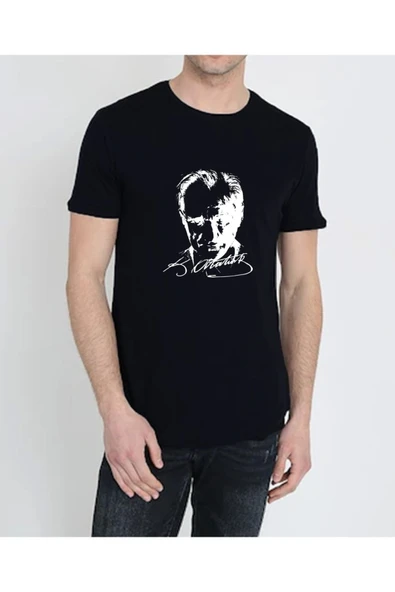 Atatürk Baskılı Original Ünisex Yazlık T-shirt - Resim 2
