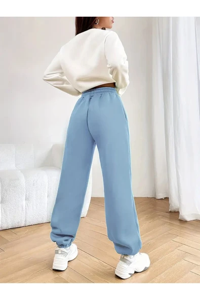 Brooklyn Baskılı 3 İplik Unısex Oversize Eşofman Takımı %100 Pamuk - 2