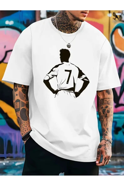 CR7  tasarım Baskılı özel Unisex Tshirt ürün görseli