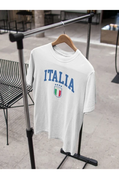 Italya Baskılı Oversize Tshirt