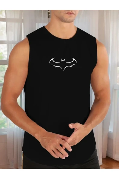 Batman tasarım Baskılı özel Unisex Kolsuz  Tshirt ürün görseli