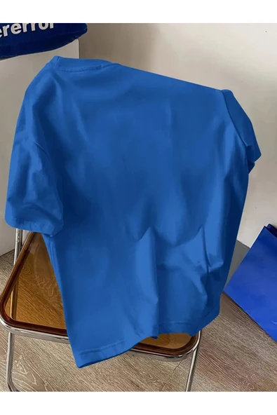 Oversize Calıfornıa Baskılı T-shirt Unisex Pamuklu Bisiklet Yaka Kısa Kollu - Resim 5