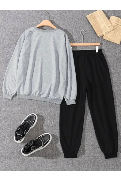 Eşofman Takımı  NewYork Baskılı Unisex Kışlık Kalın Pamuklu Sweatshirt Ve Eşofman Altı 2' Li Set - 5