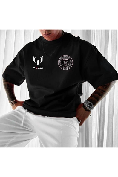 Lionel Messi Inter Miami tasarım Baskılı özel Unisex Tshirt ürün görseli