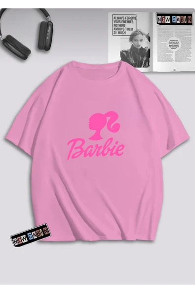 Kadın Pamuklu Kumaş Ön Baskılı Oversize T-shirt - 1