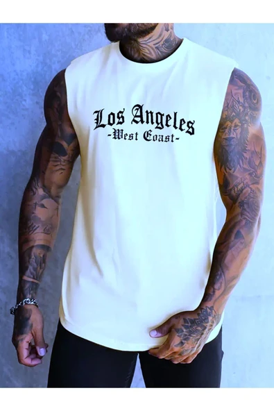 Los Angels Mest Coach tasarım Baskılı özel Unisex Kolsuz  Tshirt ürün görseli