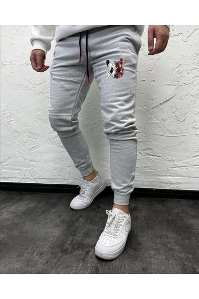 Panda Baskılı Original Unisex Kışlık Eşofman Altı 2 li Set Combin Takım - 2