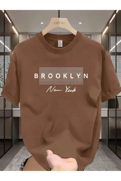 Brooklyn NY imza tasarım Baskılı özel Unisex Tshirt ürün görseli