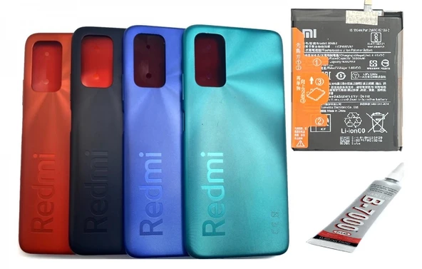 REDMİ 9T ARKA BATARYA KAPAĞI ,BATARYA VE B7000 YAPIŞTIRICI (YEŞİL)