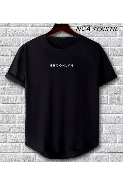 Broklyn Baskılı Original Ünisex Yazlık T-shirt Siyah ürün görseli