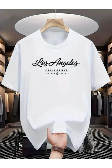 Los Angels GoldenState Baskılı Oversize Tshirt ürün görseli