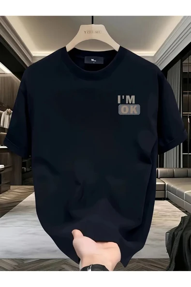 I'M OK Baskılı Oversize Tshirt - 1