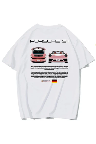 911 Porsche Baskılı özel tasarım Unisex Tshirt