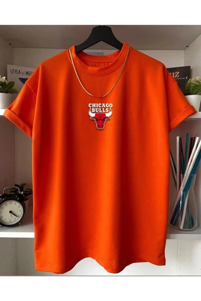 Yeni Sezon Trend Oversize Bulls Baskılı Rahat Kesim T-shirtler - 1