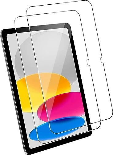 iPad 10. Nesil 10.9'' Ekran Koruyucu - 9H Temperli Cam, Çizilmez, Ultra Şeffaf - 5
