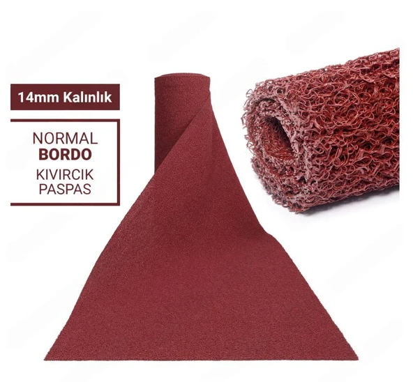 120X1200CM BORDO KIVIRCIK PASPAS-HALI KAYMAZ YOLLUK LİDYA 14MM ürün görseli 1