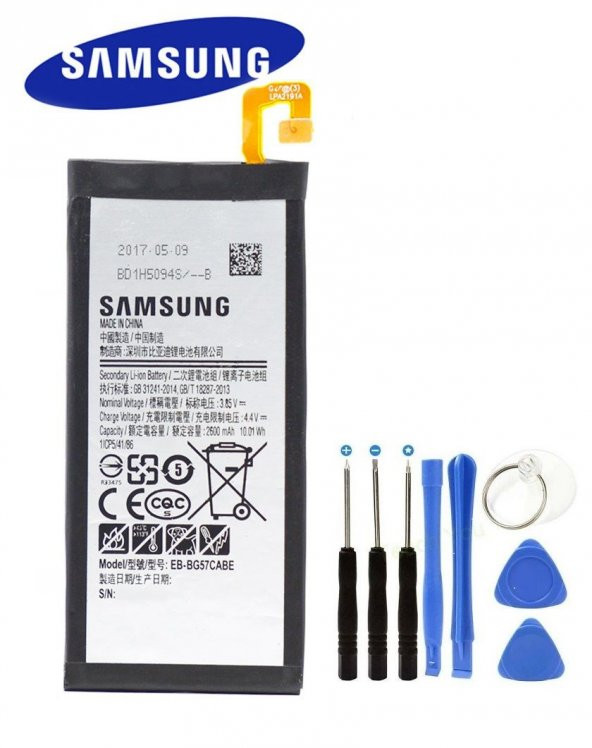 Elvita Samsung Galaxy J5 Prime SM-G570F EB-BG57CABE Batarya Pil ve Tamir Seti