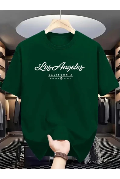Los Angels GoldenState Baskılı Oversize Tshirt - 1