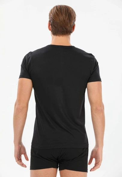 YILDIZ 127 ERKEK MODAL SÜPER İNCE KISA KOL V YAKA ATLET 12 ADET - Resim 3