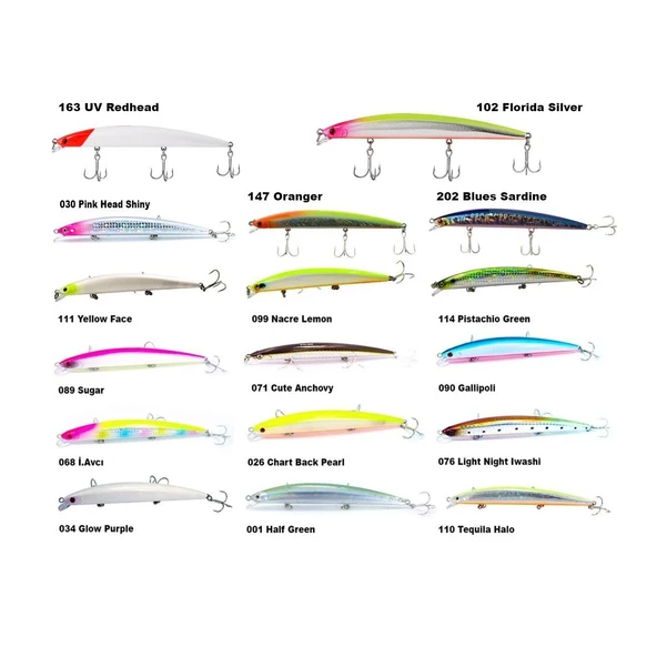 Fujin Volt VL125S 14gr 12.5cm Slow Sinking Maket Balık 163 UV Red Head