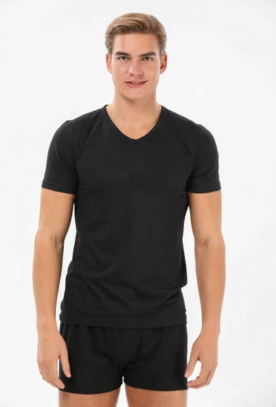 YILDIZ 127 ERKEK MODAL SÜPER İNCE KISA KOL V YAKA ATLET 3 ADET ürün görseli