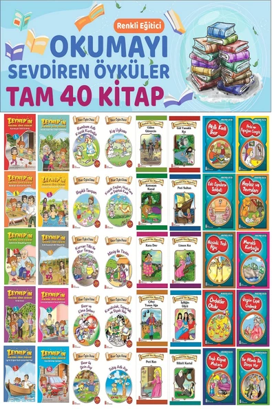 3.Sınıflar İçin Renkli Eğitici Okumayı Sevdiren Hikayeler (40 Kitap) ürün görseli 1