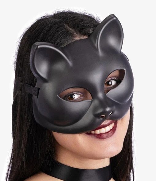 Nessiworld Siyah Renk Lüks Kedi Maskesi 12x13 cm - Resim 2
