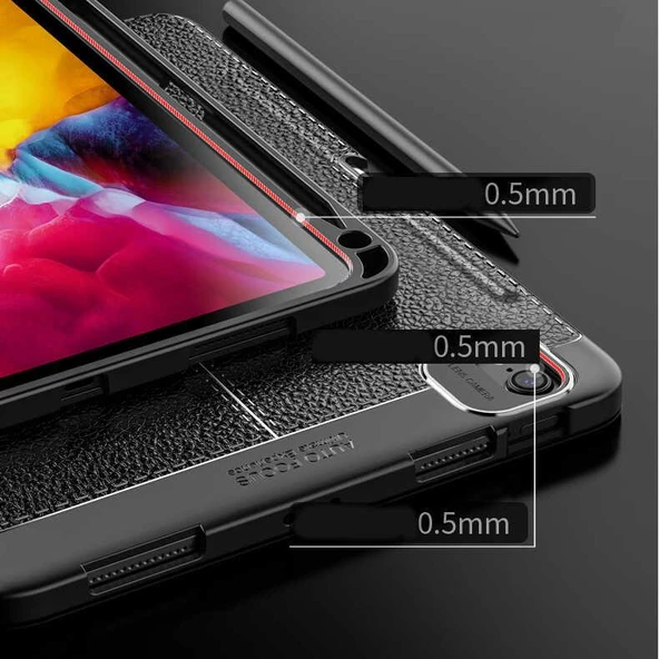 İpad Air 11 2024 / İpad Air 10.9 2022 (5.Nesil) / İpad Air 10.9 2020 (4.Nesil) / İpad Pro 11 2018 Tablet Kılıfı Deri Görünümlü Şık Tasarım Tablet Kılıfı - Resim 9