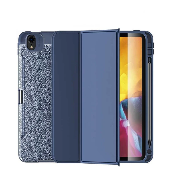 İpad Air 11 2024 / İpad Air 10.9 2022 (5.Nesil) / İpad Air 10.9 2020 (4.Nesil) / İpad Pro 11 2018 Tablet Kılıfı Deri Görünümlü Şık Tasarım Tablet Kılıfı - Resim 4