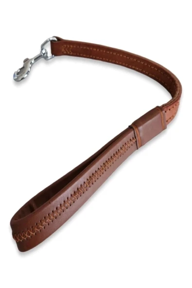 Yumuşak Hakiki Deri Birinci Sınıf Klasik Köpek Gezdirme Kayışı Deri Köpek Gezdirme Tasması 60 Cm ürün görseli