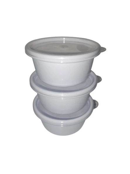Hobby Life Tick Tock Hava Sızdırmaz Saklama Kabı 3'lü Set 3 x 250 ML Beyaz - 2