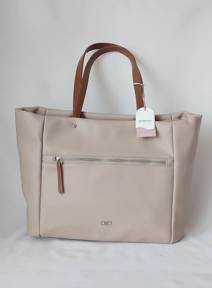 251KP549 Model Sarach Marka Bej Renk Omuz Çantası
